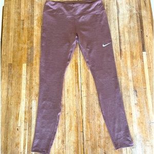 Nike Womens Leggings Smokey Mauve Pink Lux Racer Crop Size: L